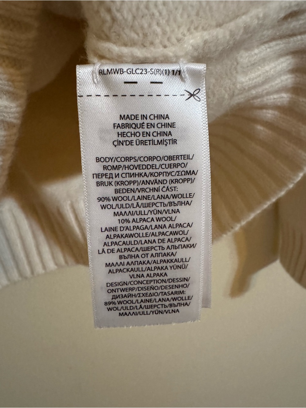 Polo Ralph Lauren Ski Bear Sweater Pullover Knit Hoodie Cream Large - Picture 10 of 11